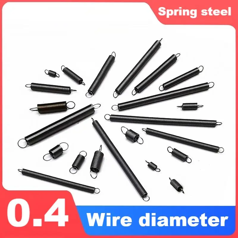 

Spring steel tension spring,Micro fine soft precision tension tension spring ,Wire Dia0.4mm,Outer Dia3/3.5/4/5mm,Length10-70mm.