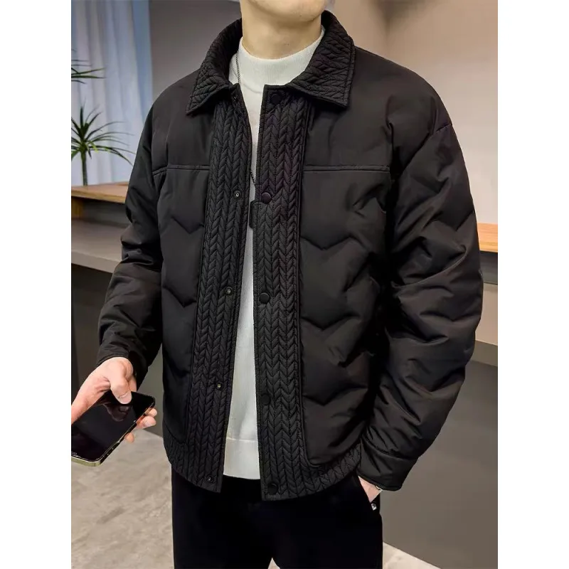 

Men's Clothing Explosion Winter Lapel Down Jacket The Latest Wheat Embossed Design Men's Top Quality Down Jacket All-match Coats