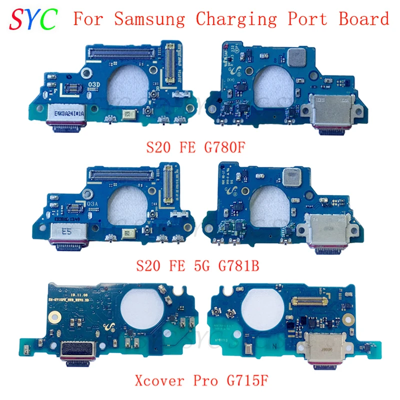 USB Charging Port Connector Board For Samsung S20 FE G780F G781B Xcover Pro G715F Flex Cable Repair Parts