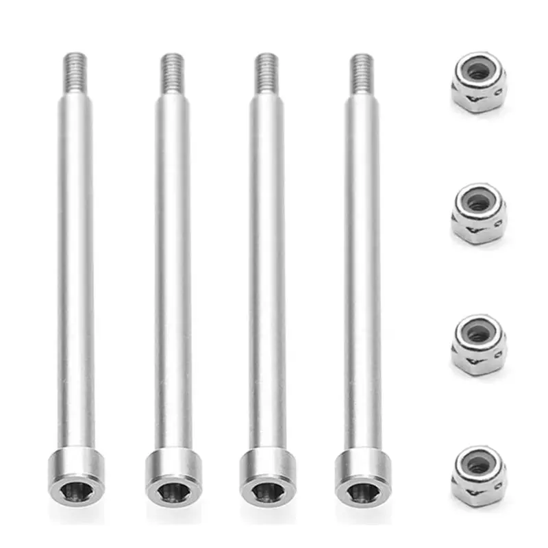 Multifunction 4Pcs Steel 4X56mm Threaded Hinge Pins A- Pins 70510 & M3 Nut For 1/5 X-Maxx XMAXX RC Car Upgrades Part