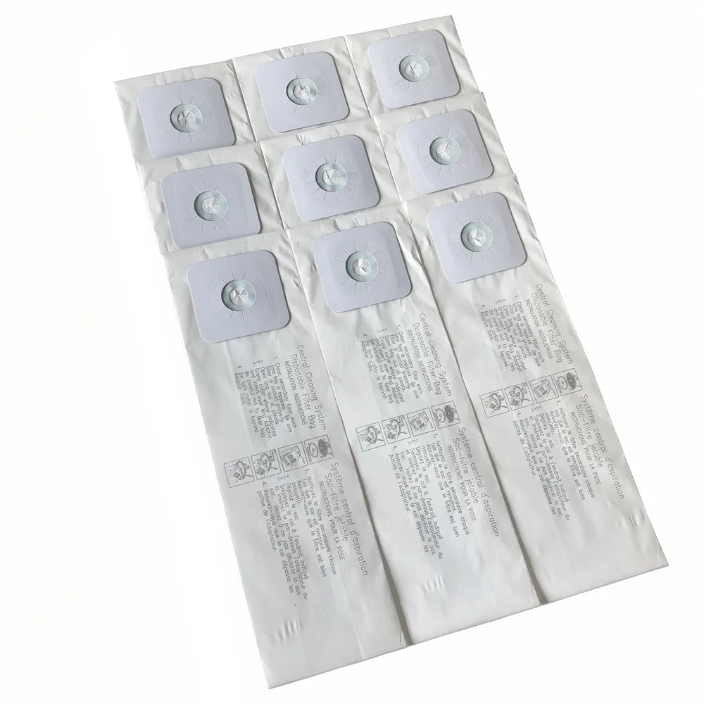 Cleanfairy 9 قطعة 391 أكياس مكنسة متوافق مع Nutone CV350 CV352 CV353 CV450 CV653 CV750 الكترولوكس شعاع المركزي مكانس