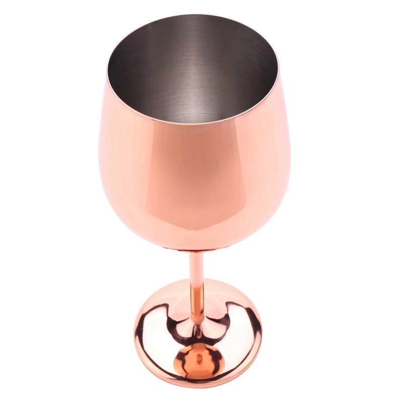 Wine Glass Set Of 4 Stainless Steel Wine Glasses, Party Cups, Home Kitchen Hotel Restaurant Quality, 500Ml / 17 Ounces