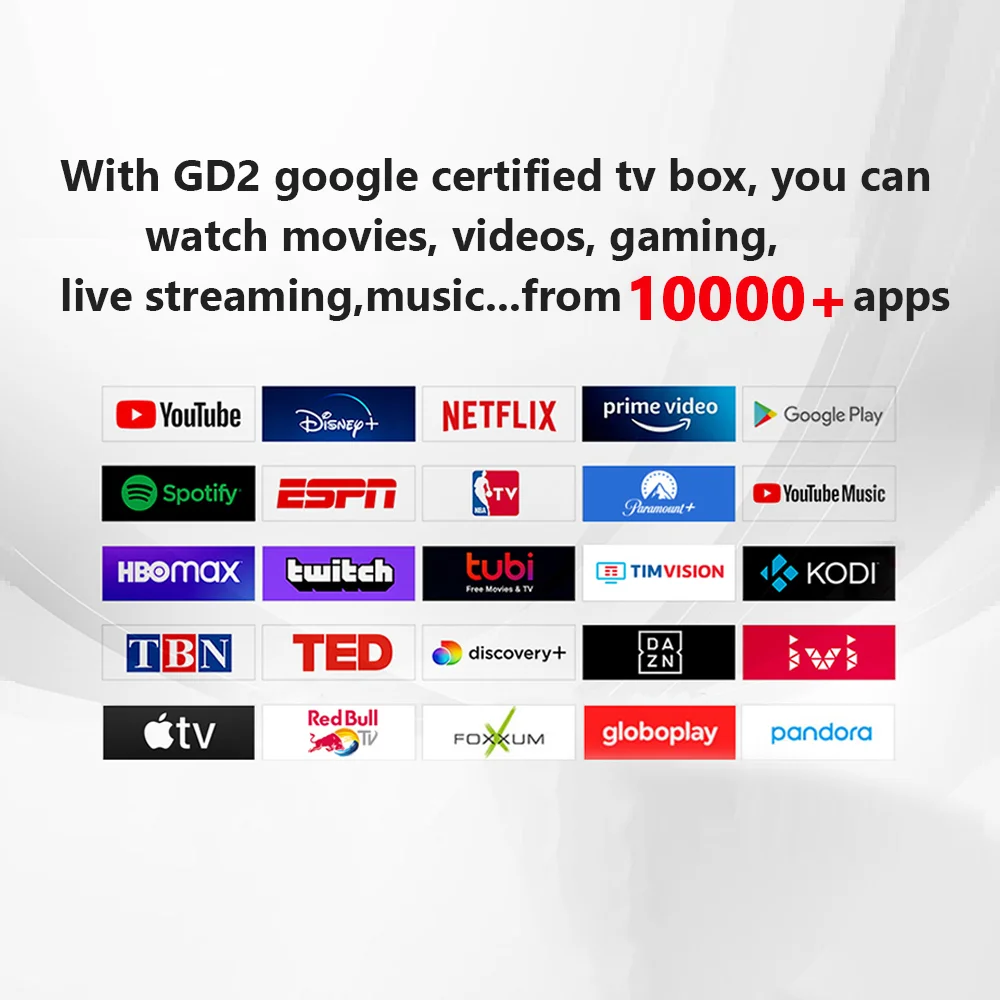 Dcolor GD2 4K Smart Android 12 TV Box GTV certificado pela Google com chip S905Y4 AV1 decodificação 2GB + 32GB de memória para entretenimento