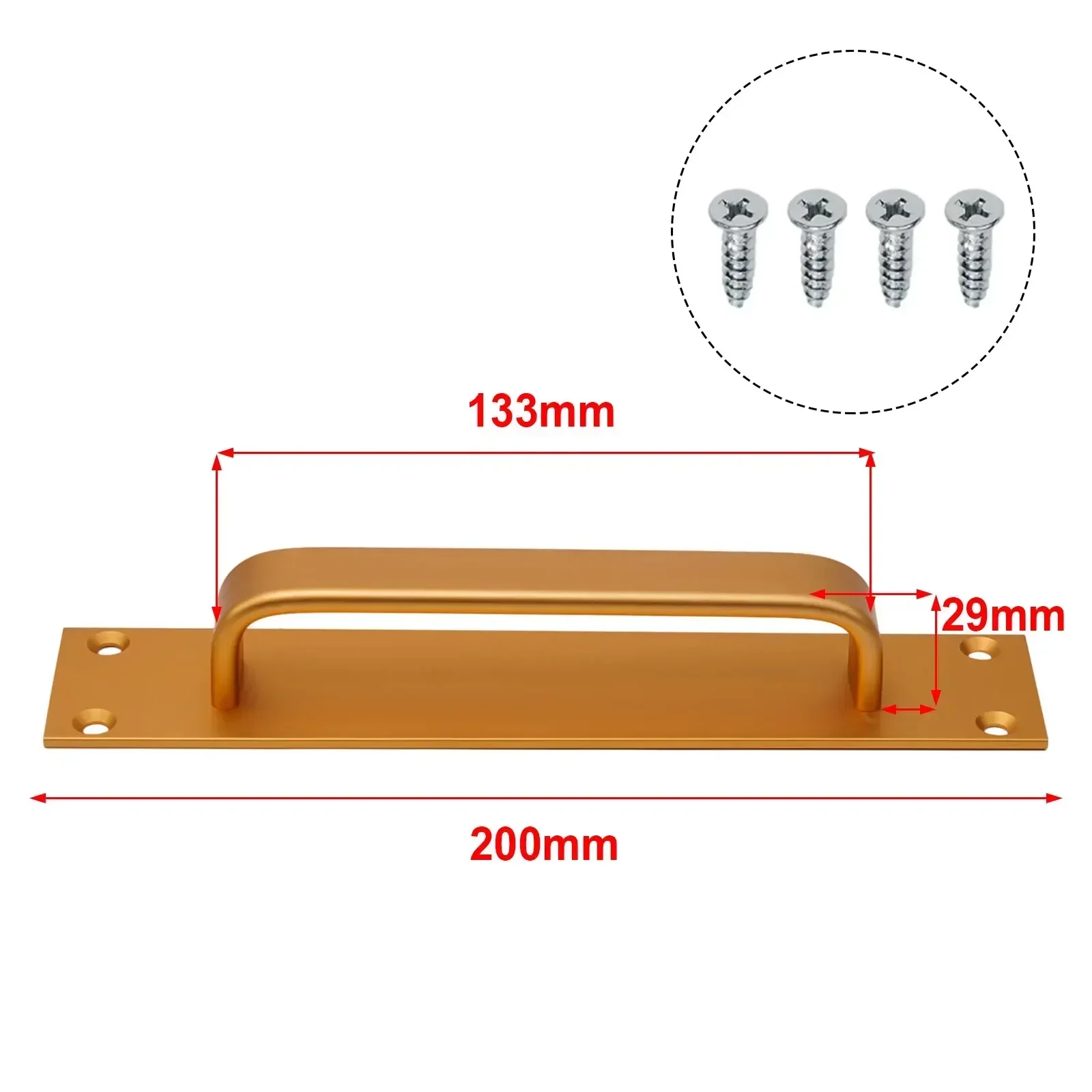 Sliding Barn Door Handle Pull Cabinet Flush Hardware Door Window Handle  Aluminum Alloy Interior Door Furniture Handle Hardware