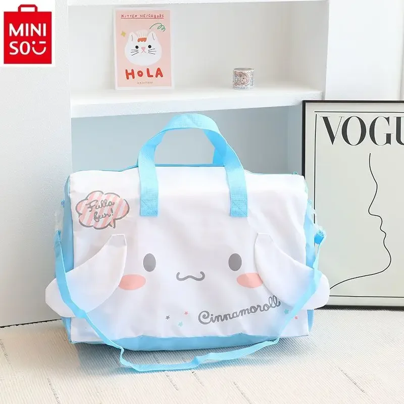 Miniso Sanrio Hello Kitty Kuromi Opvouwbare Bagagetas Voor Dames Vrije Tijd Grote Capaciteit Multifunctionele Opbergtas