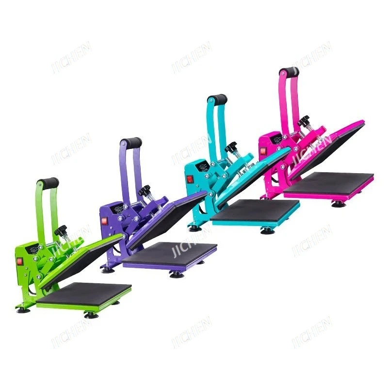 JC الصحافة الجديدة 23*30 سنتيمتر حجم الصحافة الحرارة الصغيرة المحمولة ل تي شيرت شعار تسميات التسامي الطباعة آلة الصحافة الحرارة الصغيرة