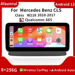 Snapdragon 665 Carplay Android 13 Car Radio For Mercedes Benz CLS Class CLS-Class W218 2010-2018 Screen Multimedia GPS Stereo 4G