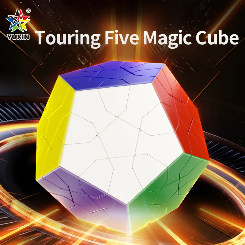 YuXin Touring cinco cubos mágicos Megaminx cubo mágico cubo de velocidad rompecabezas de forma extraña cubo sin pegatinas rompecabezas Juguetes