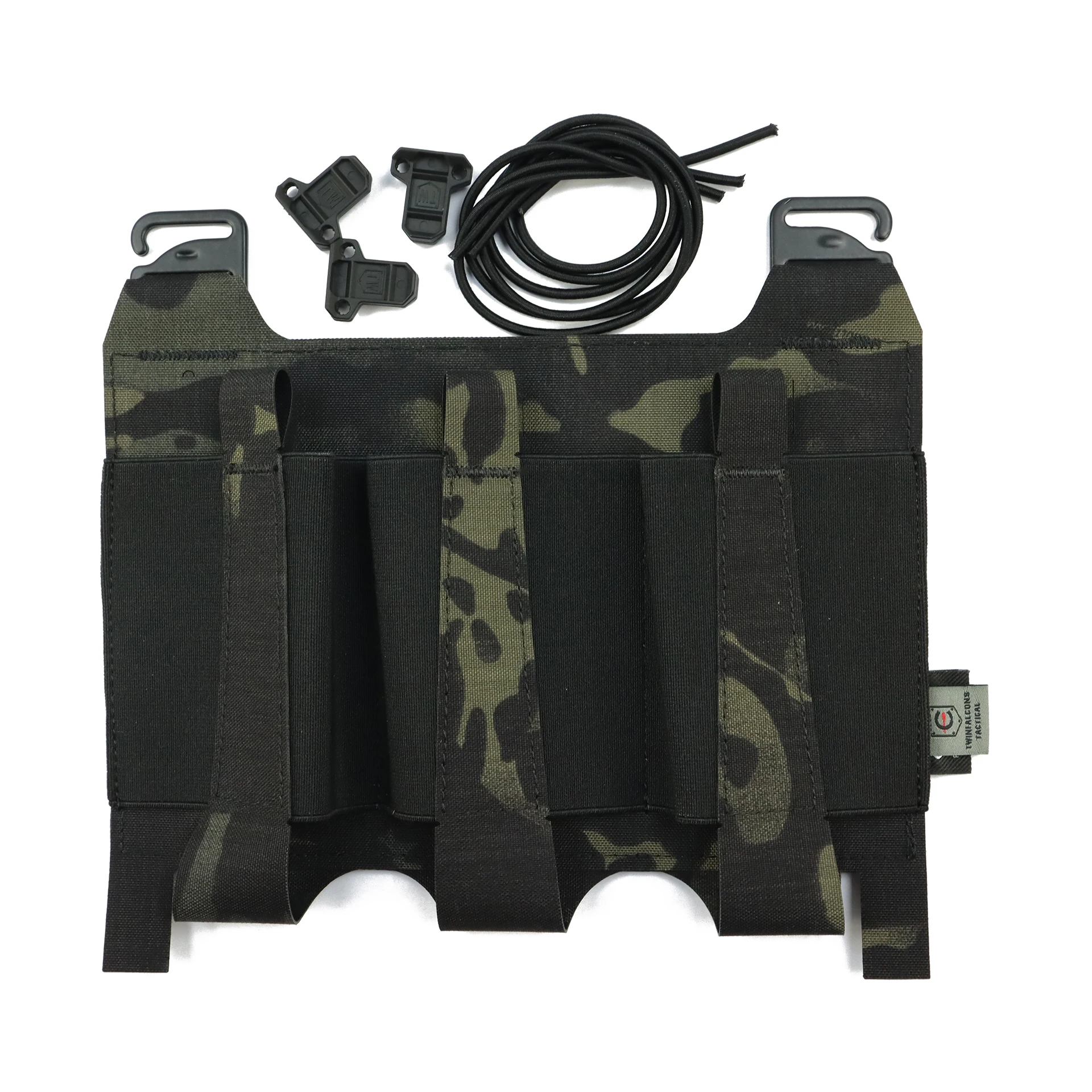 TW-M087 TwinFalcons Tactical Ferro Style TEAR Triple Elastic AR Front Flap 556 Mag Airsoft Wargame Multicam FOG GBRS