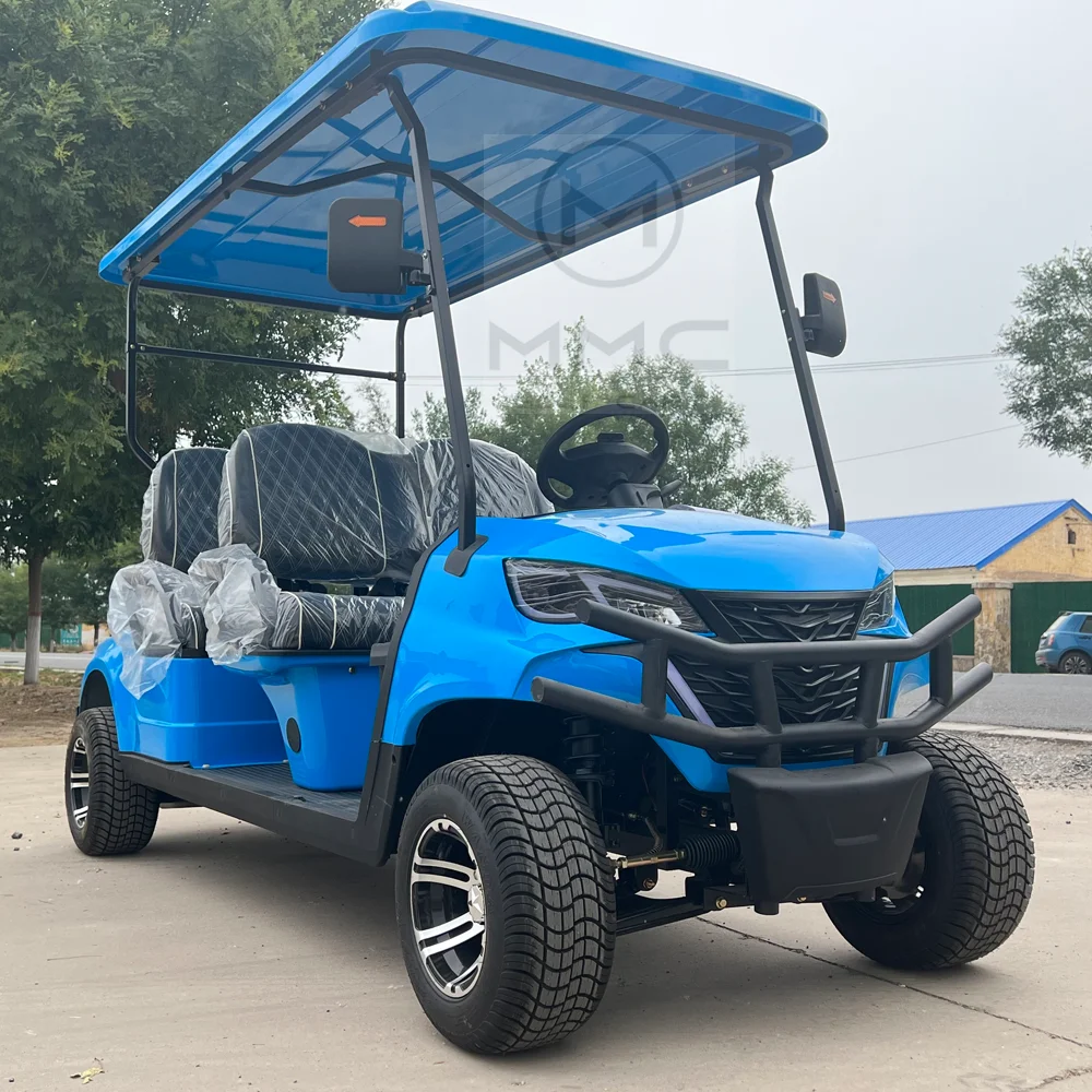 High Performance 72V Electric Golf Cart 4+2 Seater Lithium 5KW 7KW AC Motor AC Motor Off Road Golf Cart Hunting Golf Buggy