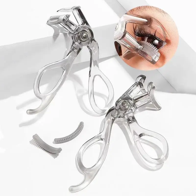 Portable Wide-Angle Eyelash Clip Lasting Eyelash Curler With Frameless Toothed Comb Professional Curling Tool Eye Makeup Tool