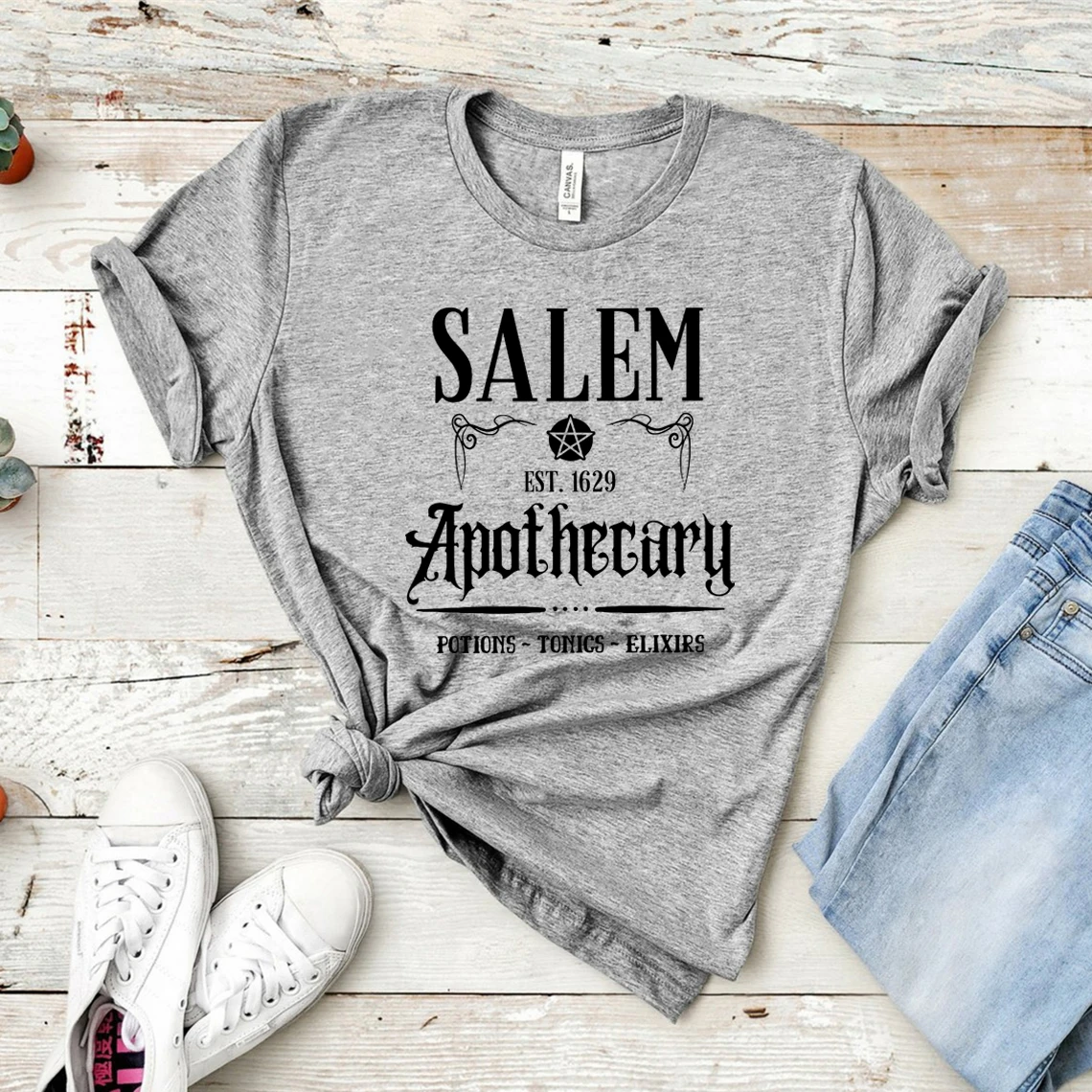 Salem Apothecary T-Shirt Halloween Apothecary Tshirt Witch Sisters Shirt Funny Halloween Tee Woman Tshirts Harajuku Graphic Tees