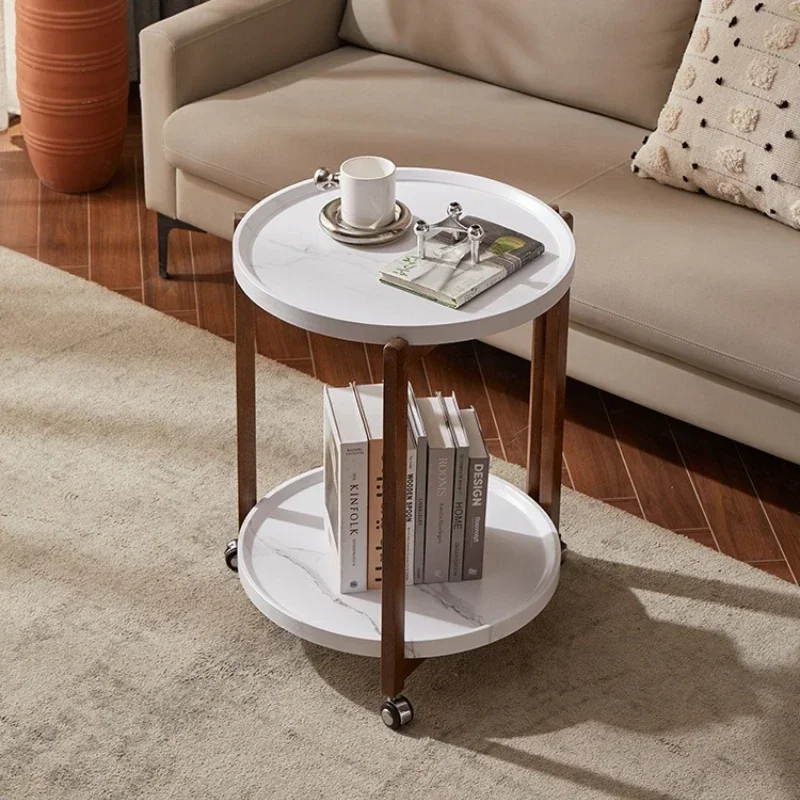 Multi-functional Movable trolley side table Living room coffee table Movable coffee table sturdy and durable