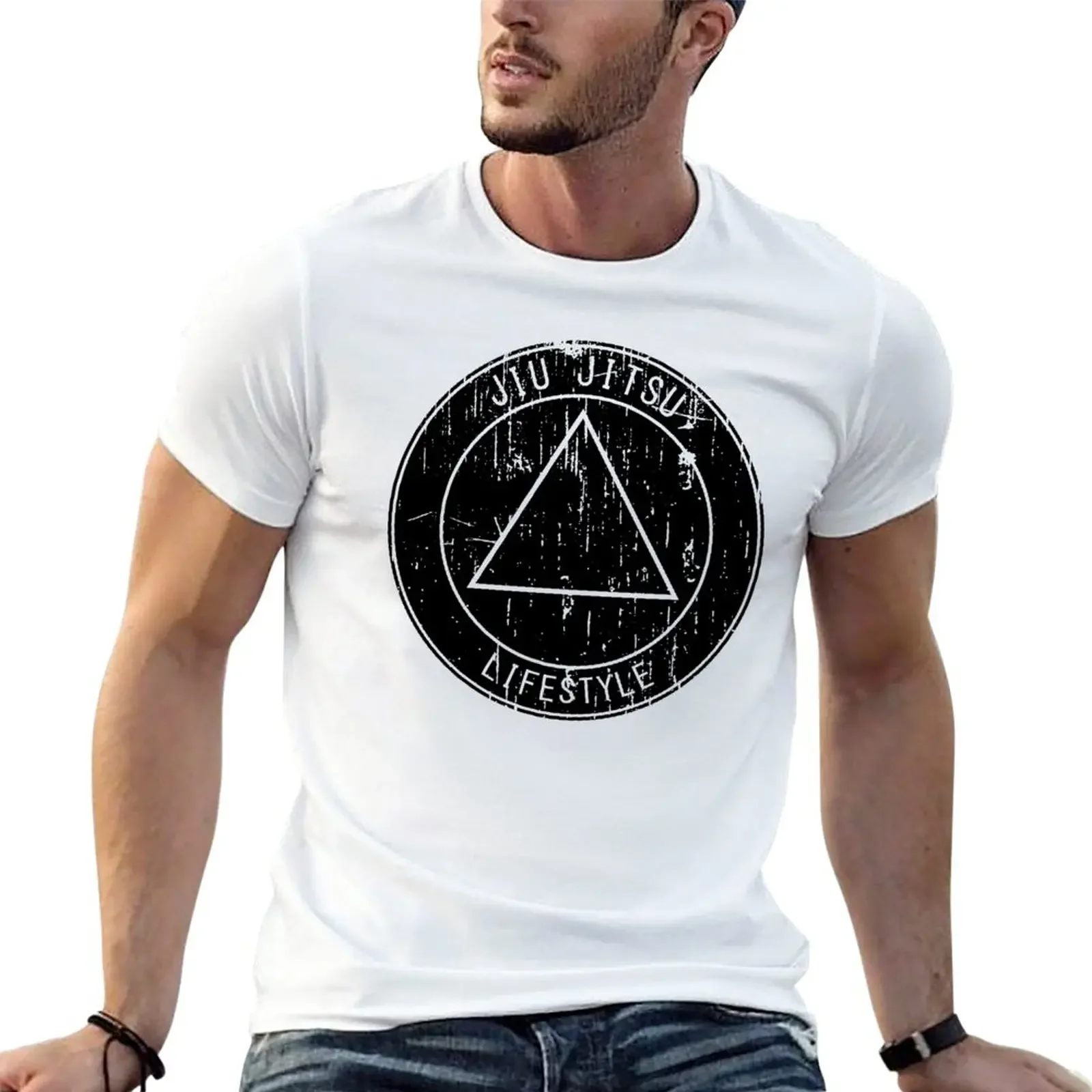 Jiu Jitsu Lifestyle Triangle T-Shirt customs funnys men t shirt