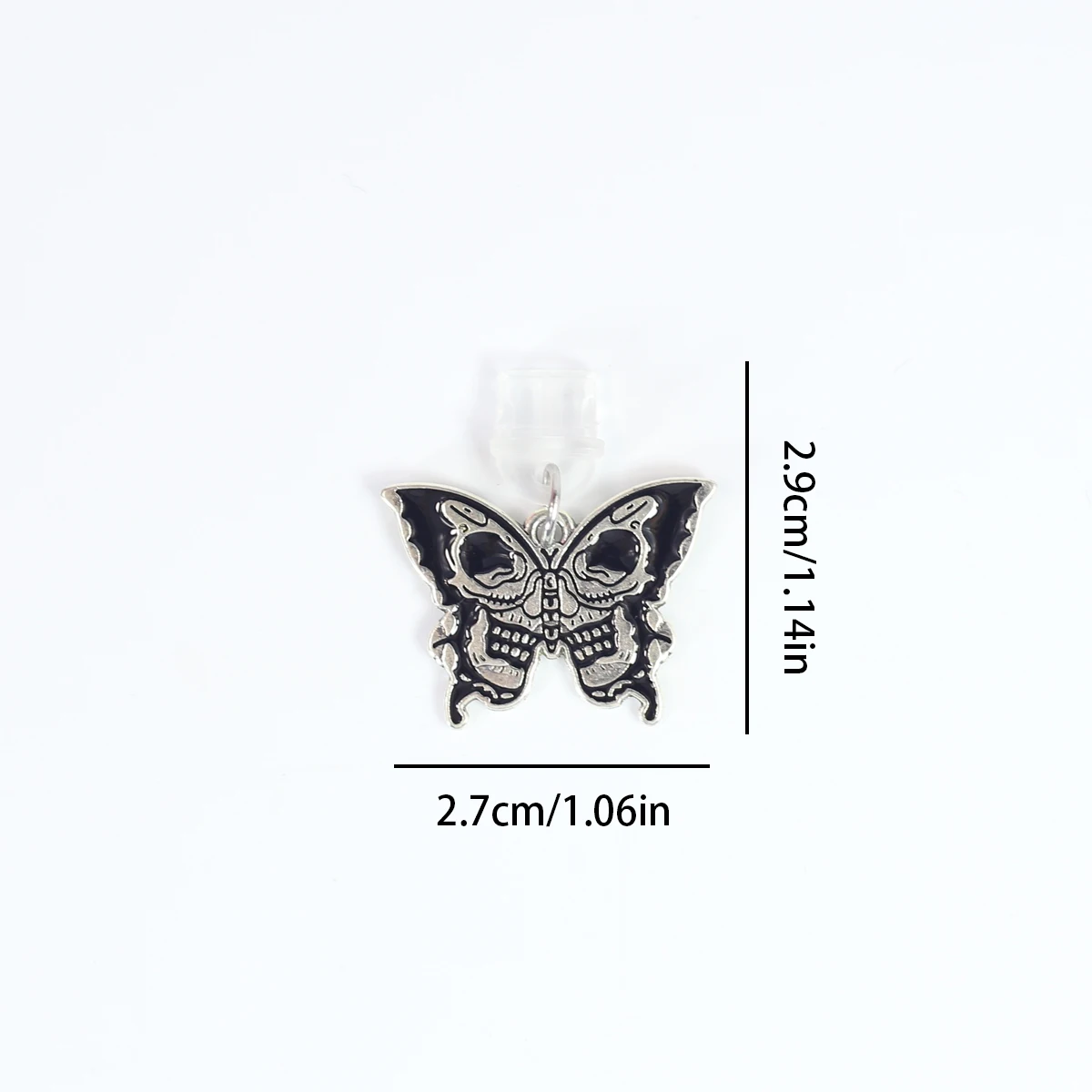 Mobile Phone Dust Plug Gothic Skull Butterfly Hanging Ornament Pendant Phone Accessories For IPhone For Samsung Type-c Port image 4