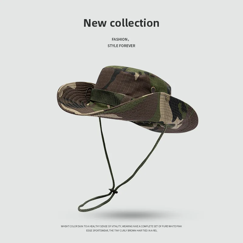 Fishing Outdoor casual mountaineering fisherman hat Jungle Benny hat Cross-border fashion pot hat sunblock camouflage hat