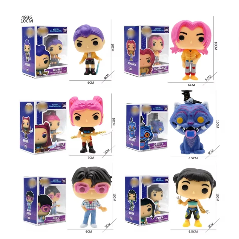 K-pops demônios caçadores anime figura rumi zoey mira saja meninos figura de ação cosplay ornamento de vinil figuras brinquedo fã presentes