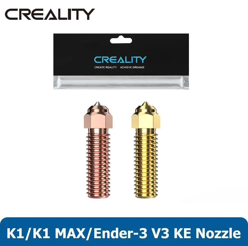 

Комплект насадок CREALITY для Creality K1/K1 Max 0,4 мм, закаленная сталь/латунное сопло, аксессуары для 3D-принтеров Creality Ender 3 V3 KE