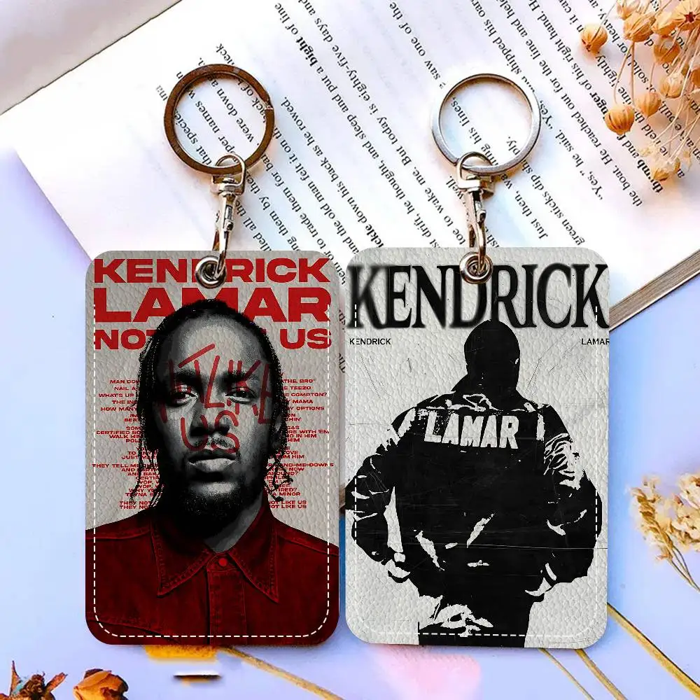 

Rapper Kendrick Lamar GNX 1Pc Access Card Case Leather Card Holder Keychain Key Ring Door Access Tags ID Card Case Keychain