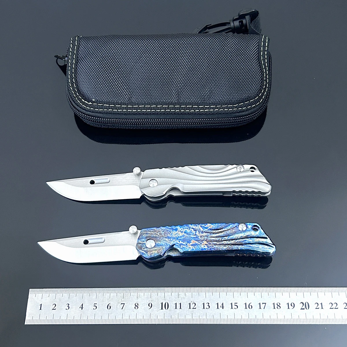 TC4 Sandblasted Titanium Folding Knife VG10 Blade CNC Wire Drawing Ceramic Bearing Hiking Camping Portable Pocket EDC Tool