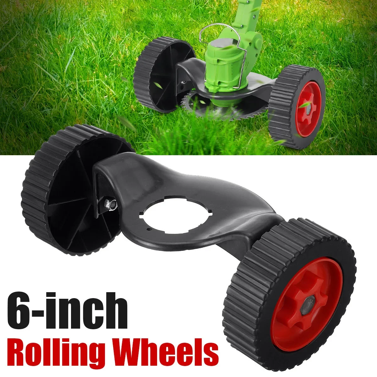 Cordless Adjustable Hand Push Wheel Roller Lawn Mower Parts For Grass Cutter Rolling Wheel For Cordless Grass Trimmer