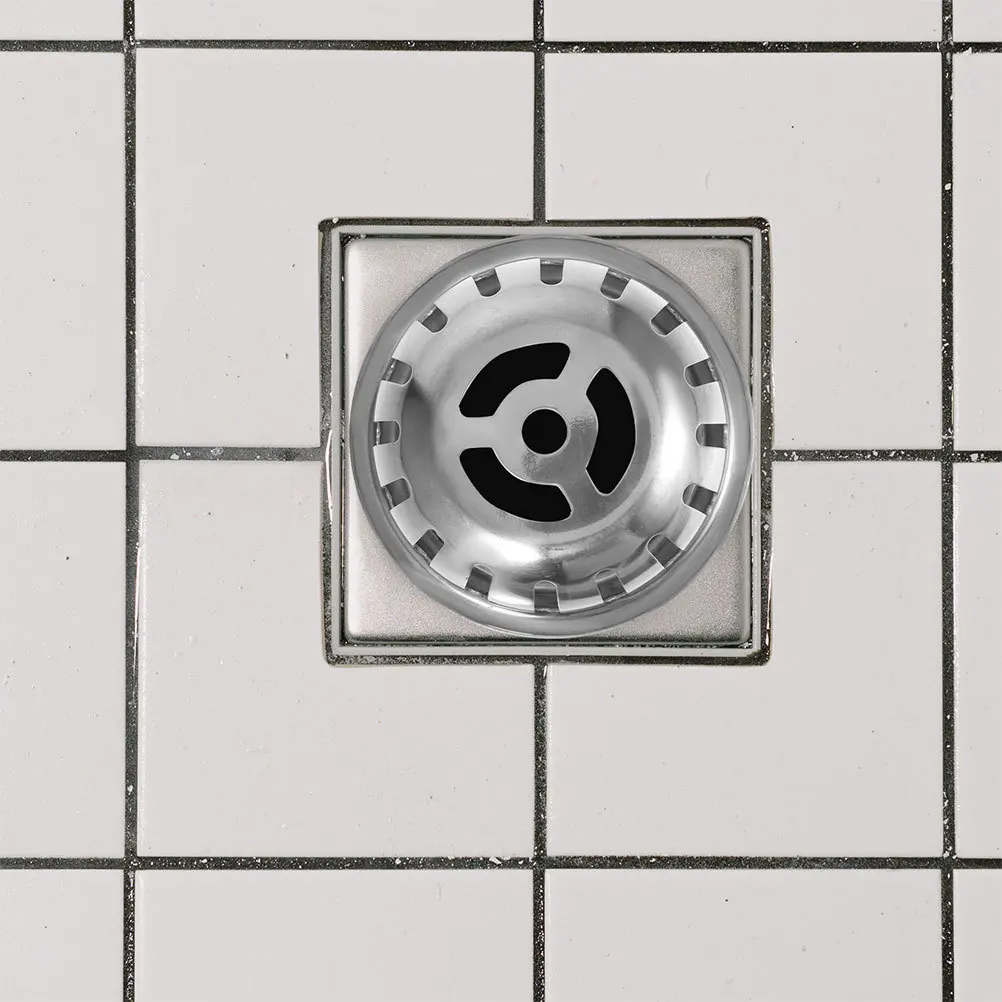 

2Pcs Stainless Steel Balcony Floor Drain High Flow Anti Clogging Round Design Outdoor Yard Roof Rainwater Strainer