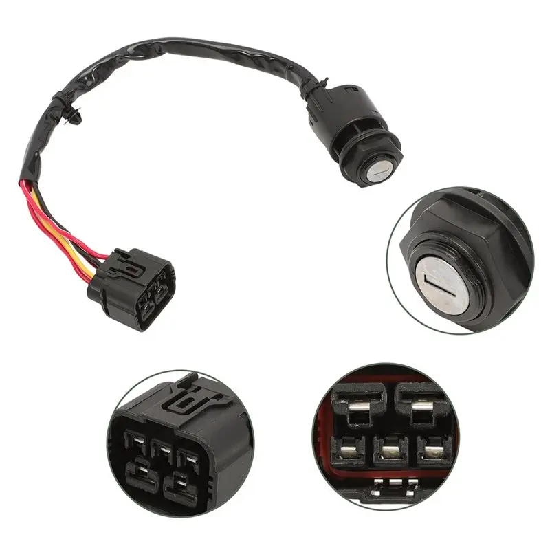 DHBH 35100-HL5-A01 Ignition Switch Lock Cylinder Assembly W/Wiring Harness Key For Honda Pioneer 520 SXS500M SXS500M2 2015-21