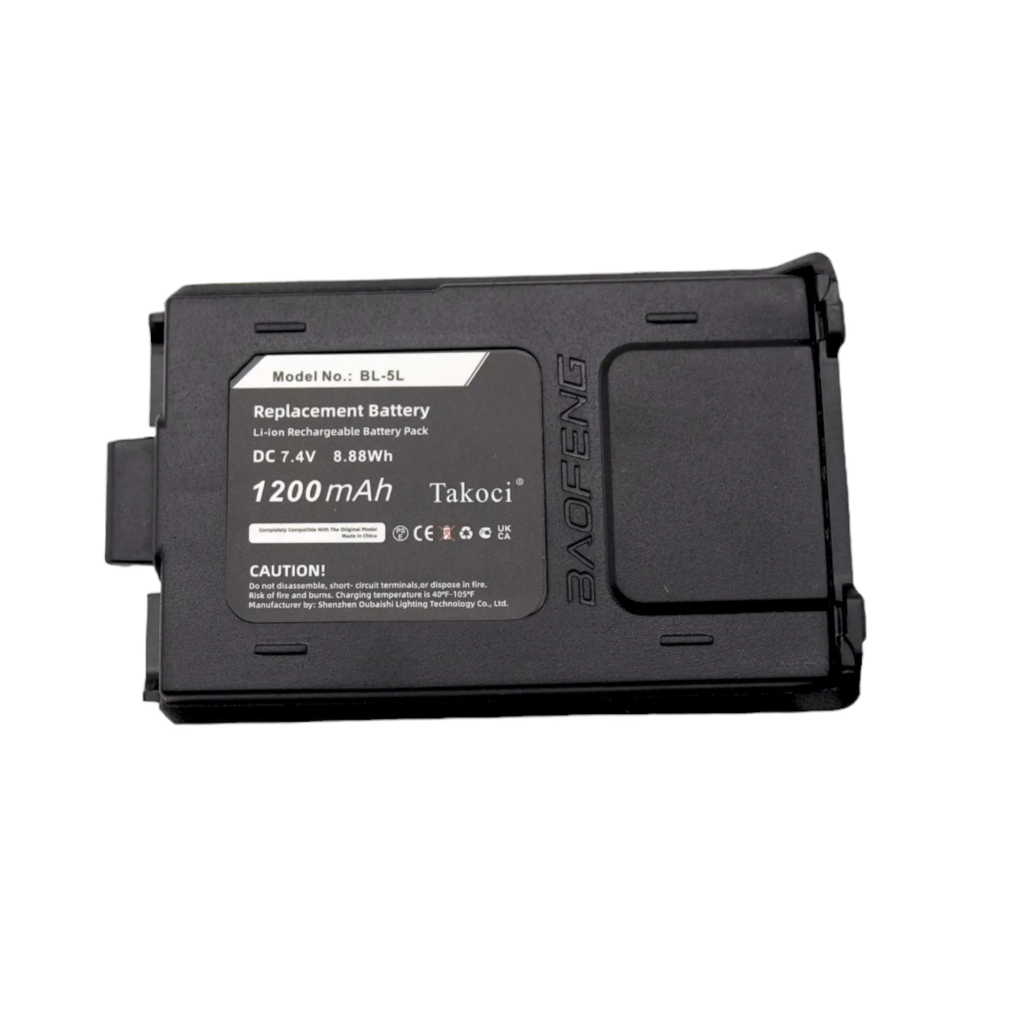 Replacement Battery for Baofeng  BF-F8 PLUS, BF-F8+, BF-F8HP, BF-F9, BF-F9 V2 + HP, TYT F8, TYT F9, UV-5A, UV-5B, UV-5C, UV-5E