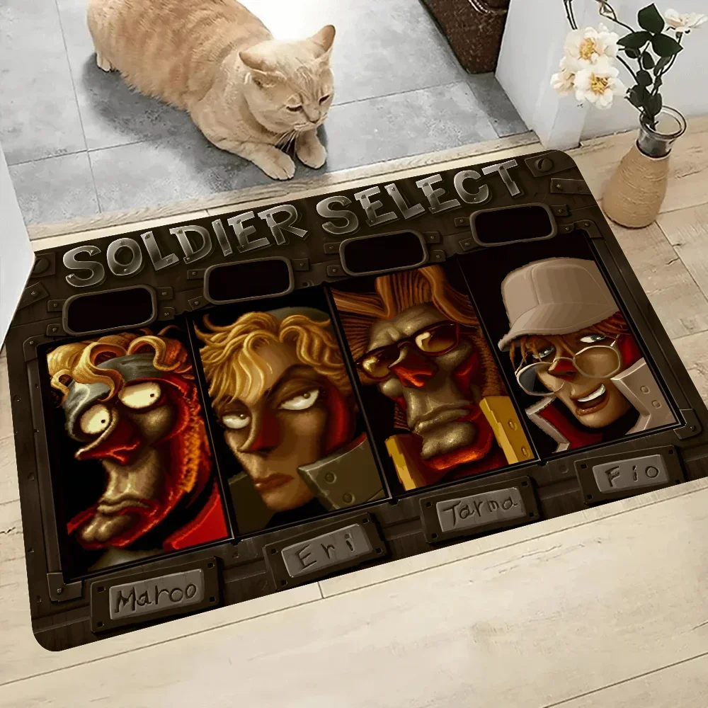 Classic Retro Game Metal Slug Gamer Floor Mat Retro Multiple Choice Living Room Kitchen Rug Non-Slip Modern Home Decor