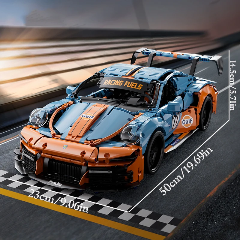 1800PCS GT3 RS Racing Modell Auto Bausteine Set Berühmte Sport Auto Ziegel Spielzeug Kit für Erwachsene Kinder Sammeln Geschenk jungen Mädchen