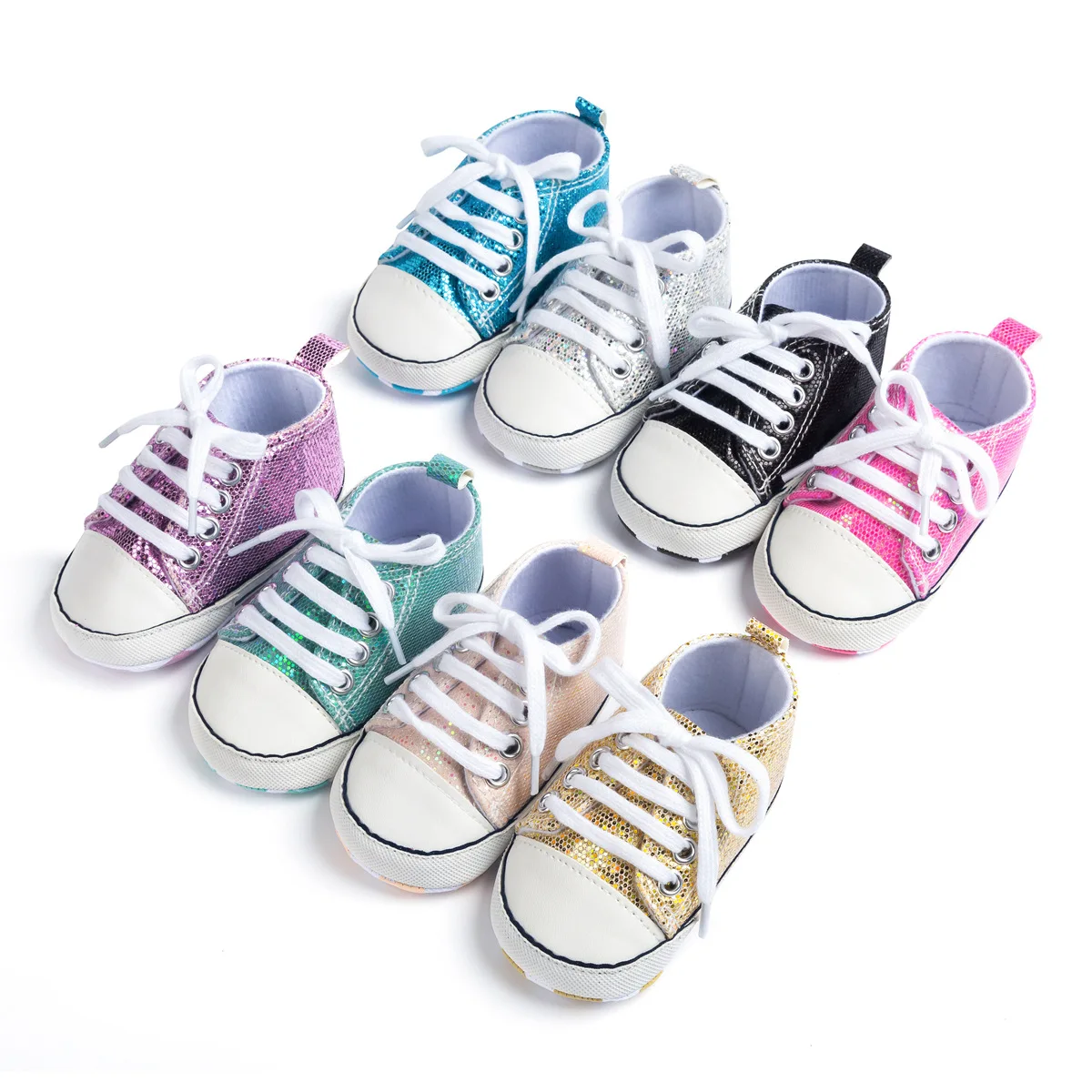 Classic Flash Canvas Baby Shoes Infant Boys Girls Sports Shoes Soft Sole Anti-slip Toddlers First Walkers New Baby Casual Shoes