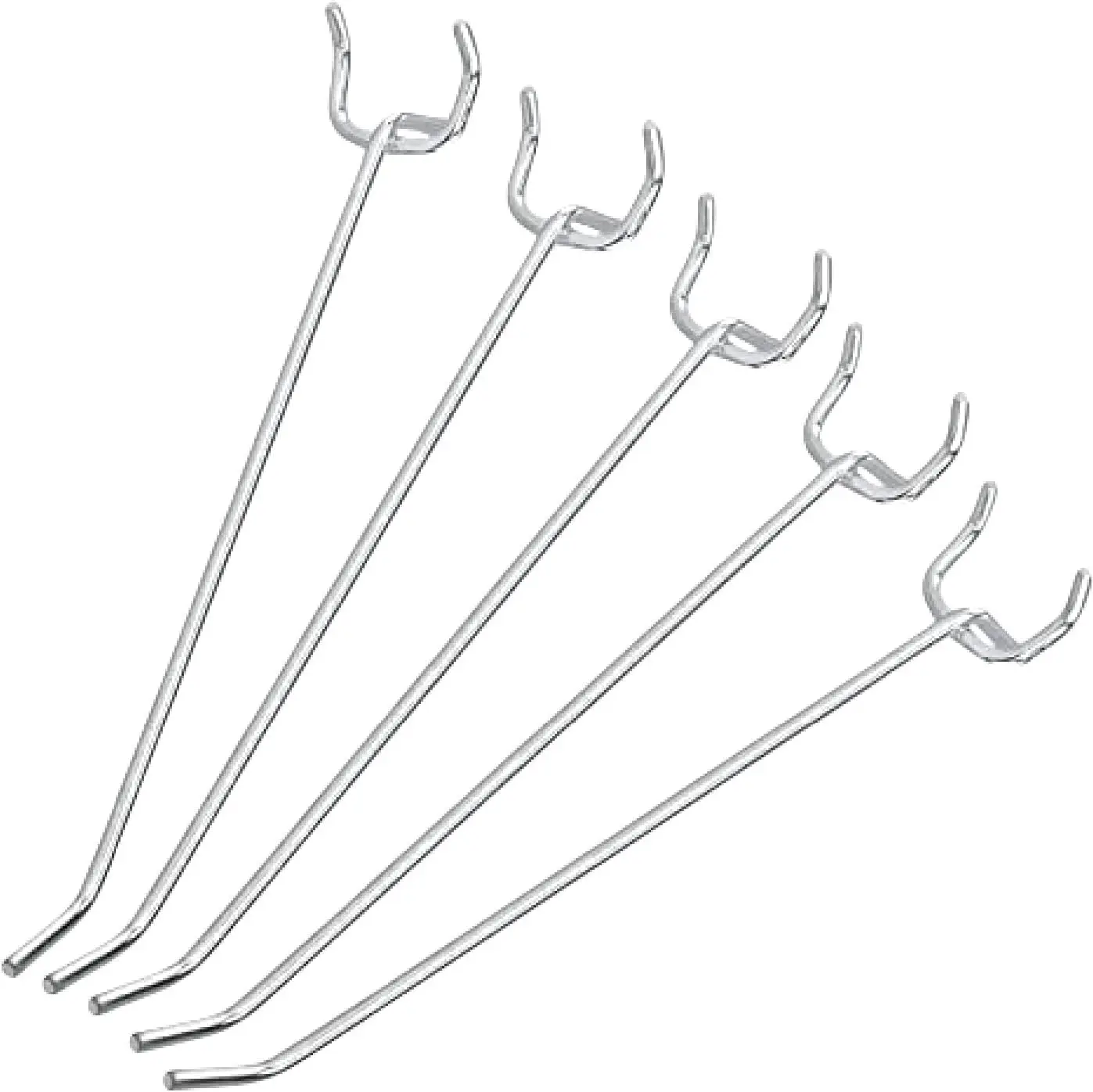 

6-Inch Pegboard Hook Organizer Kit, 50-Pack Hanging Hooks for Garage Wall Storage and Tool Organization