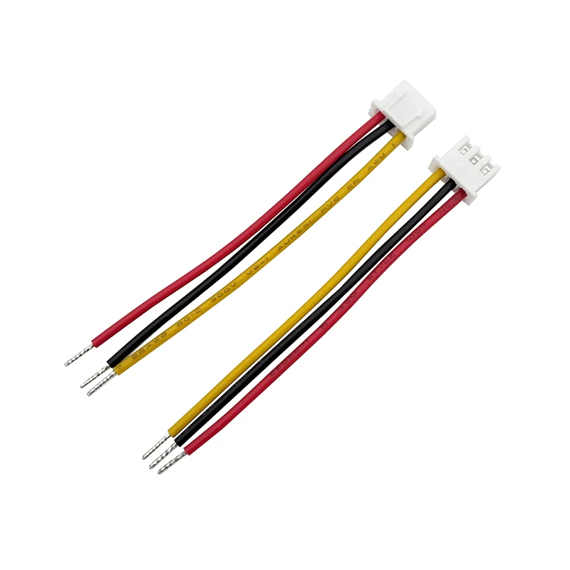 5PCS 22AWG XH2.54 terminal wire single-ended tin-plated 3-core electronic connection wire, length 70mm
