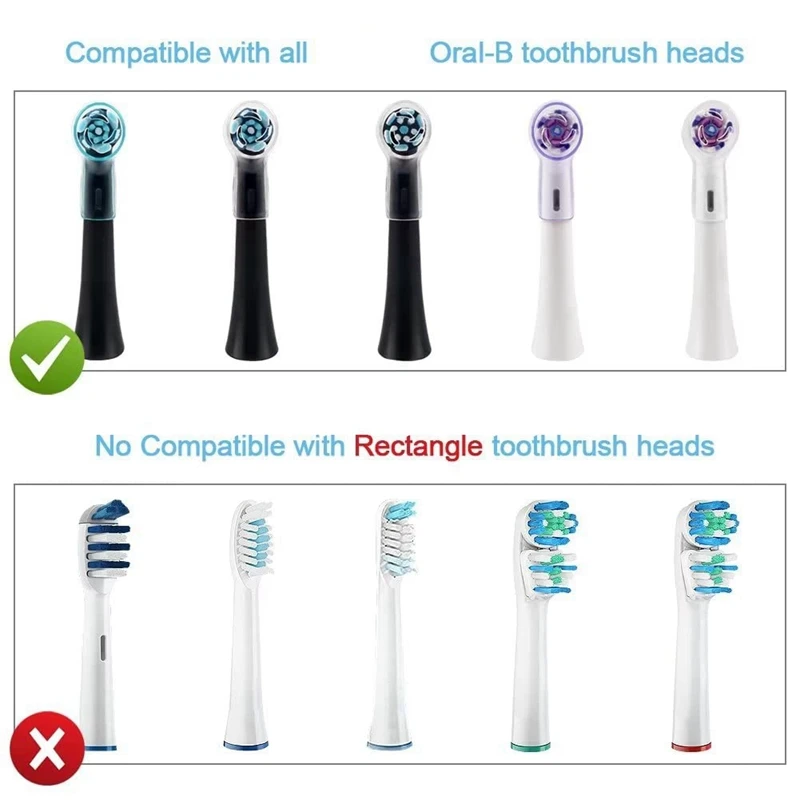 Paquete de 6 cabezales de cepillo de dientes, cubierta a prueba de polvo, Compatible con Oral B, Compatible con la serie Oral-B IO, viaje conveniente