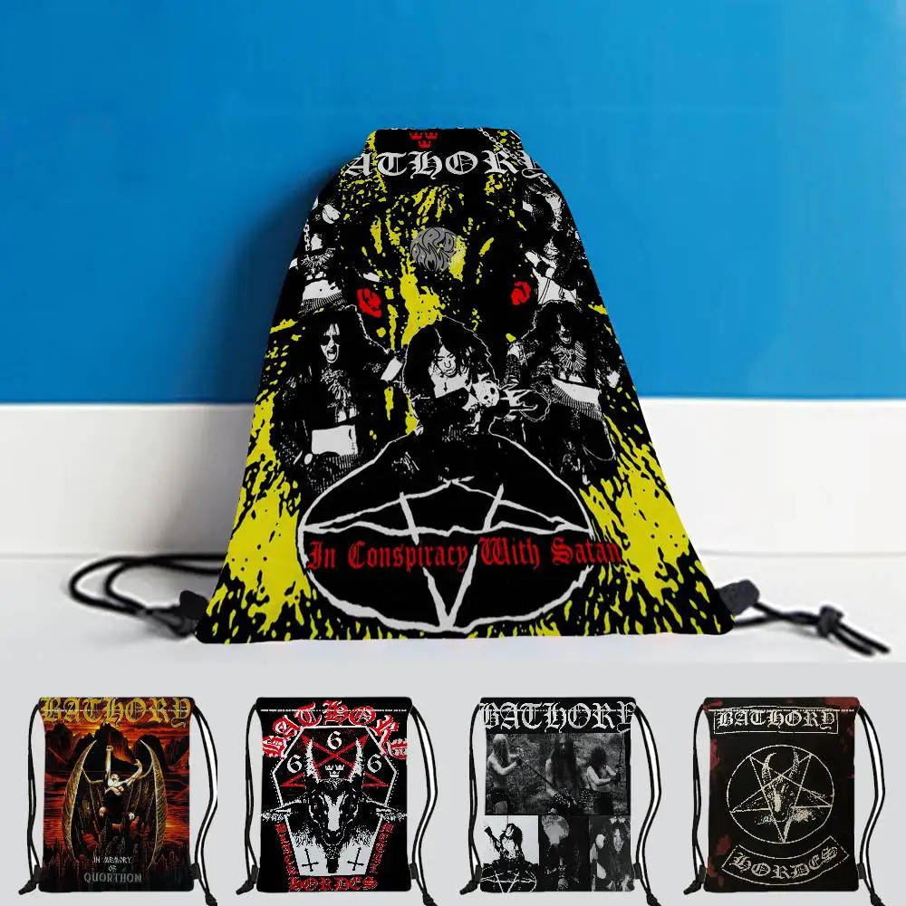 Bathory Quorthon Print Drawstring Bags Party Gift Bags Drawstring Backpacks Bulk For Sports Gym Travel Leisure Sports