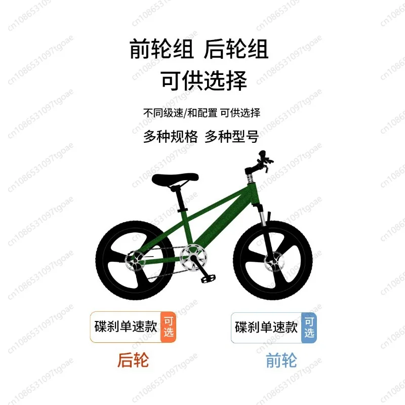 Kids Magnesium Alloy Integrated Wheel Set with Tire Disc/Drum Brake