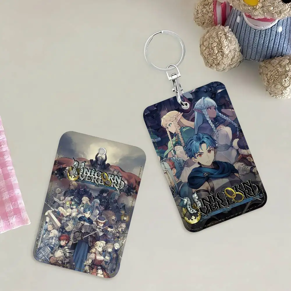 Game Unicorn Overlord Card Holders Anti-lost Student ID Card Protective Cover Cases Campus Access Cards Key Chain