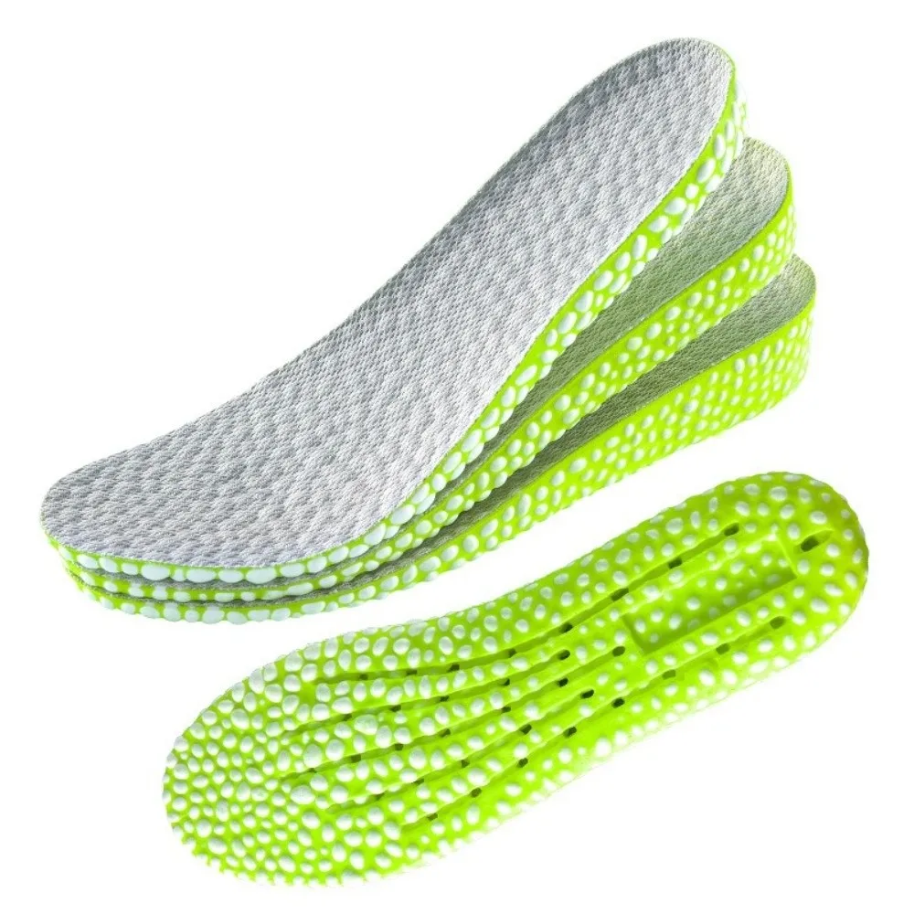 1Pair Invisible Height Increase Insoles Breathable Shock Absorption Elevator Shoe Inserts 2.5/3.5cm Height Soft Comfort