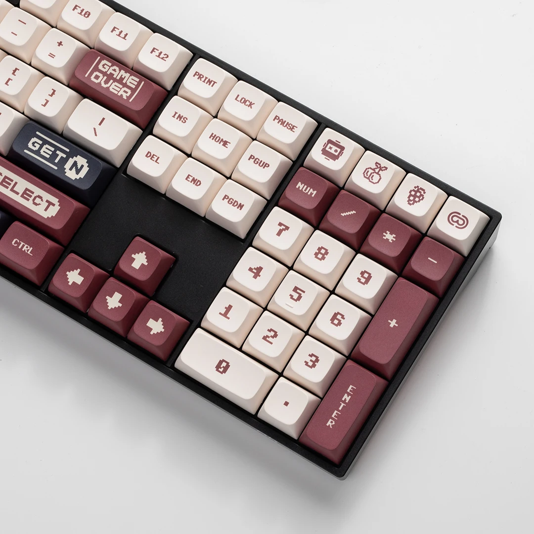 

Red and white machine retro keycap XDA height PBT material sublimation CIY DK61/68/87/104 mechanical keyboard