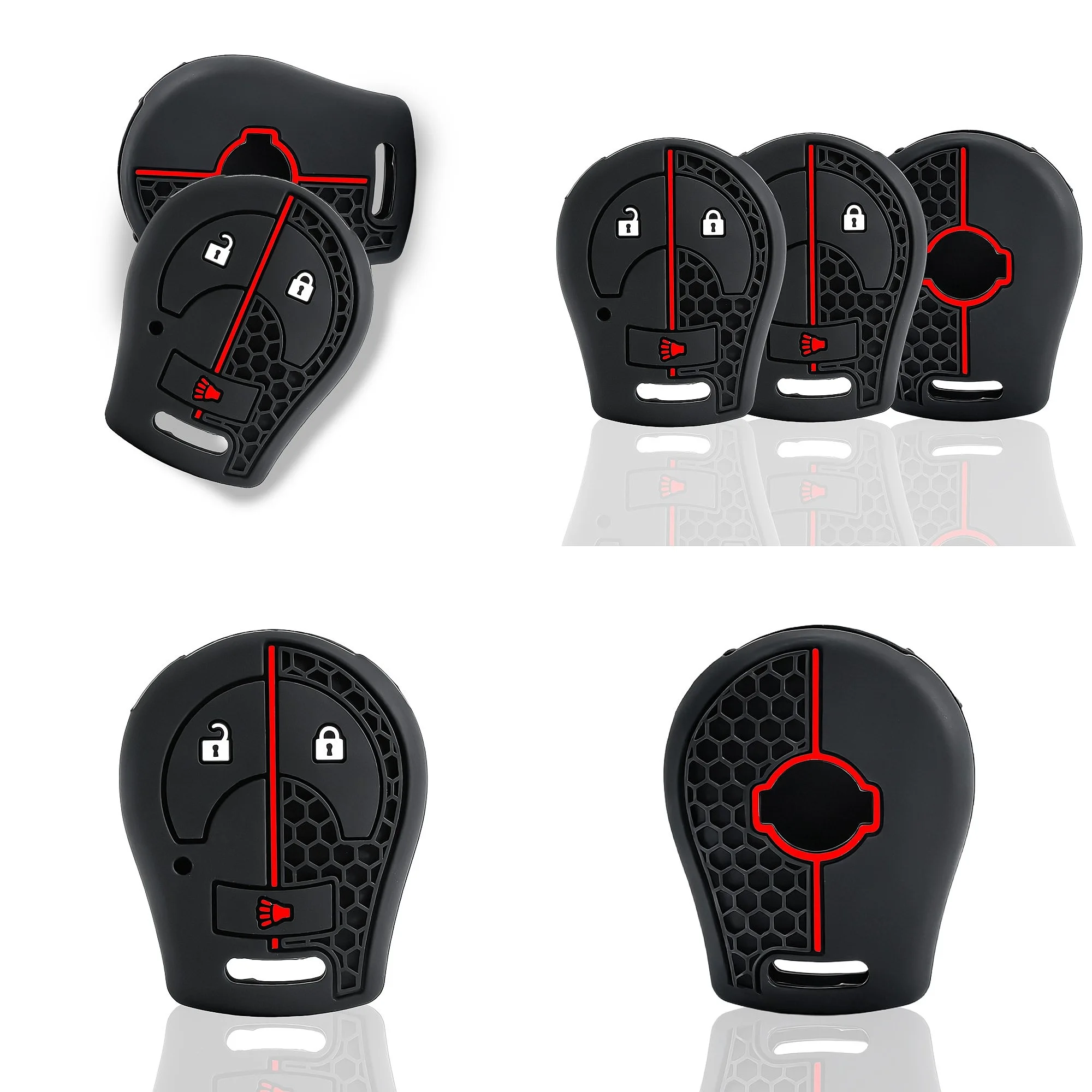 3 Button Car Key Fob Cover For Nissan Juke March Qashqai Sunny Sylphy Tiida X-Trail Shell Case