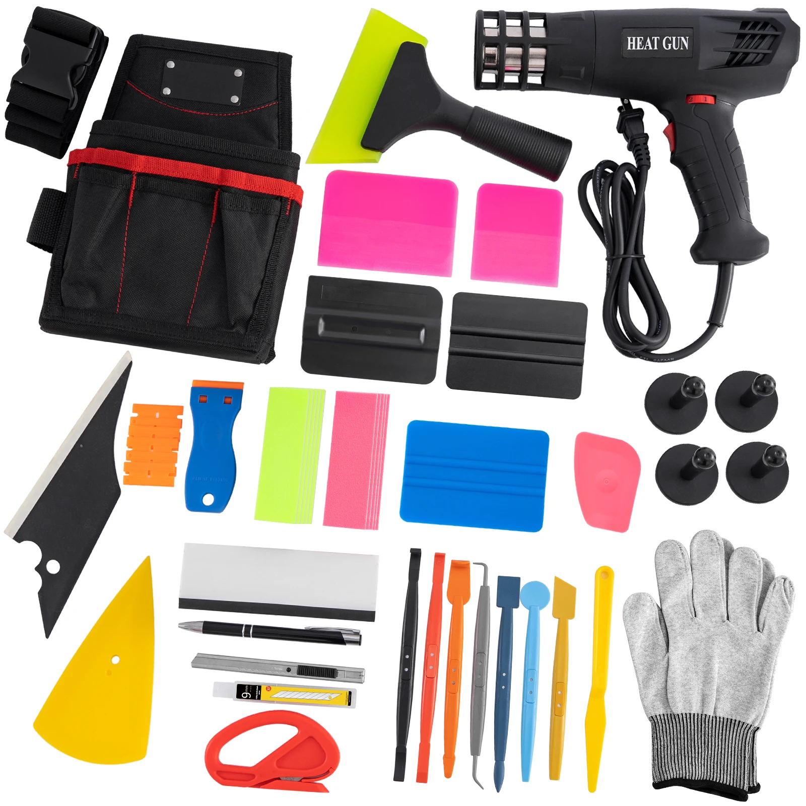 Professional Car Wrap Vinyl Film Tools Set Color Change Car Tint Tool Set Window Tint Squeeegee Kit Car Film Tools Kit With Bag