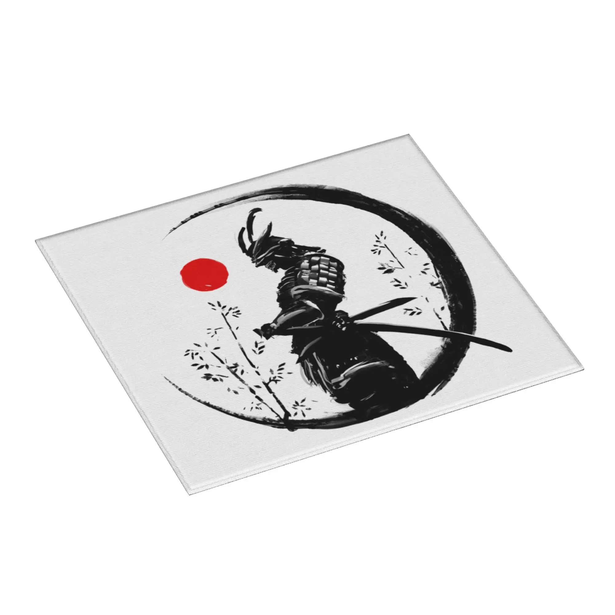Japanese Samurai Warrior Non Slip Kitchen Counter Protector Mat Barware Tableware Reusable  Bathroom Drying Mat For Kitchen