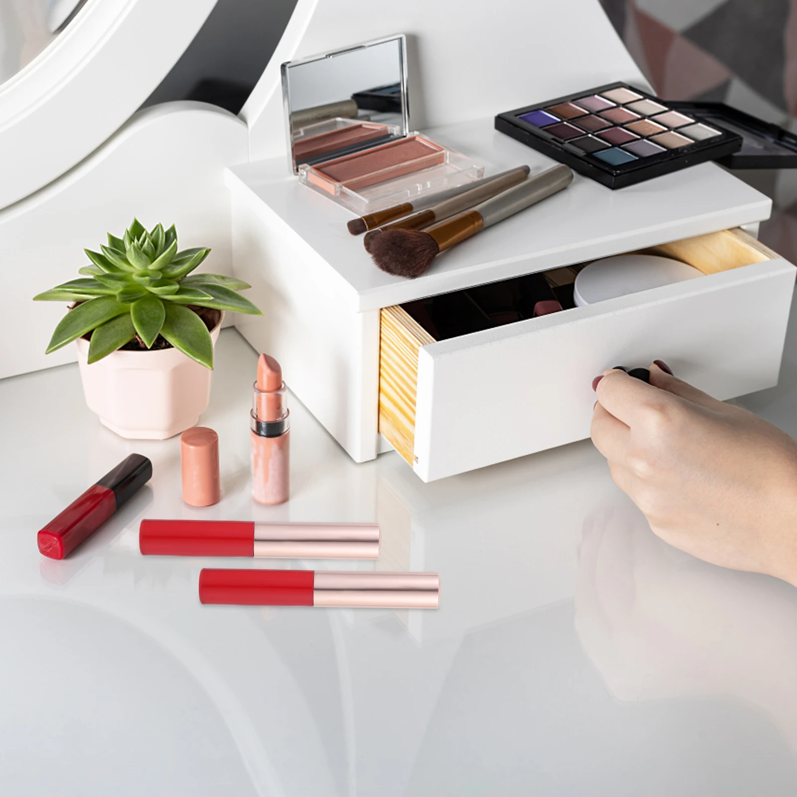 Pennello per labbra in silicone da 3 pezzi per bacchette applicatore per rossetto da donna Strumenti per trucco portatili Accessori cosmetici pratici