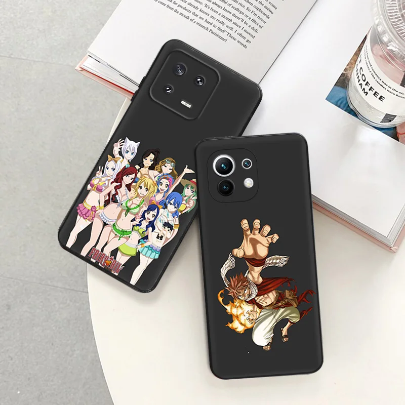 Matte Phone Cases For Redmi 12 12c 13c Note12 Note13 Pro Fairy Tail Xiaomi 13 Lite 12x 12t 12s Gray-Fullbuster Soft Black Cover