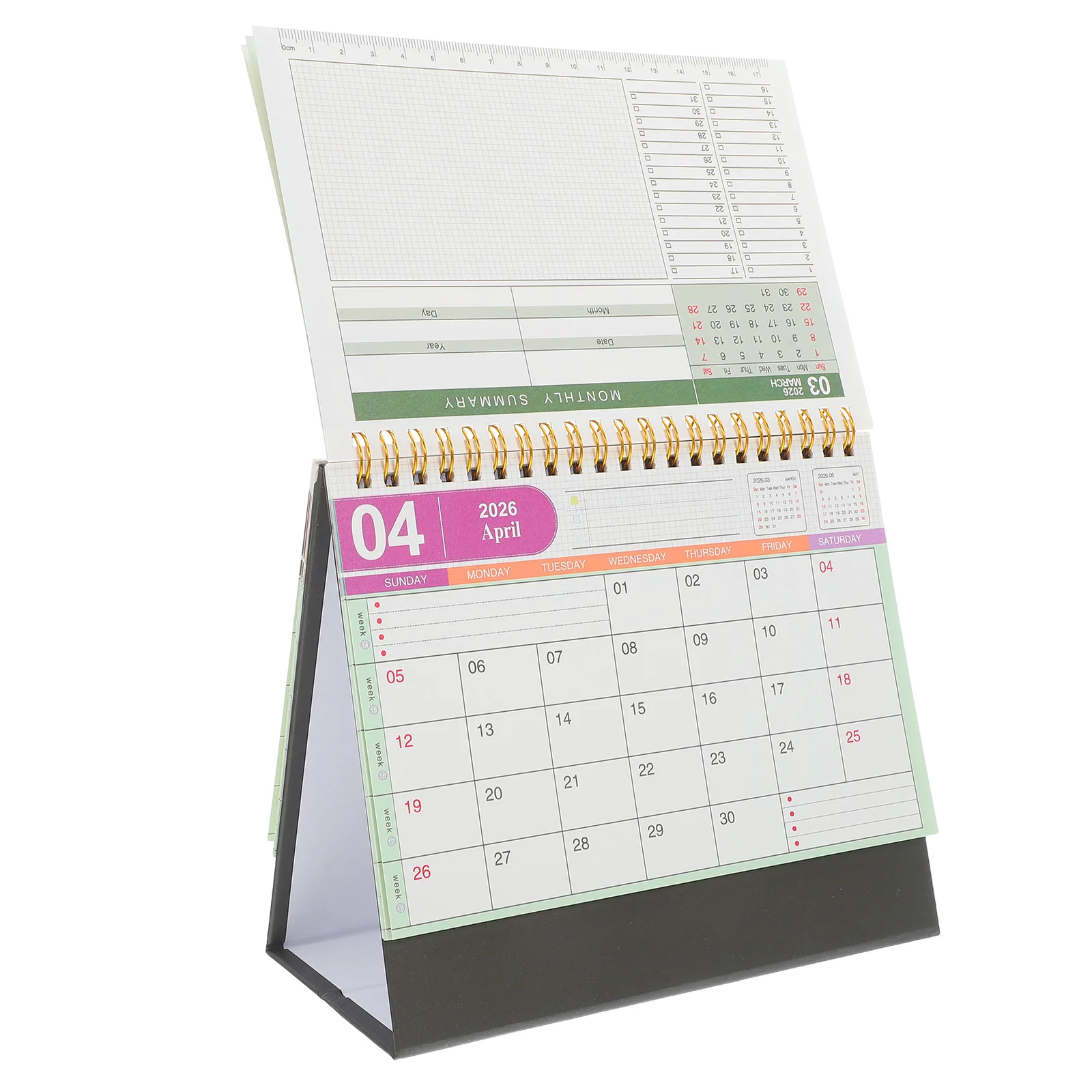 

Настольный календарь на 2025-2026, небольшой стоячий флип-тип, толстая нелекая бумага, ежегодный планировщик для офиса, дома, учебы, современная столешница