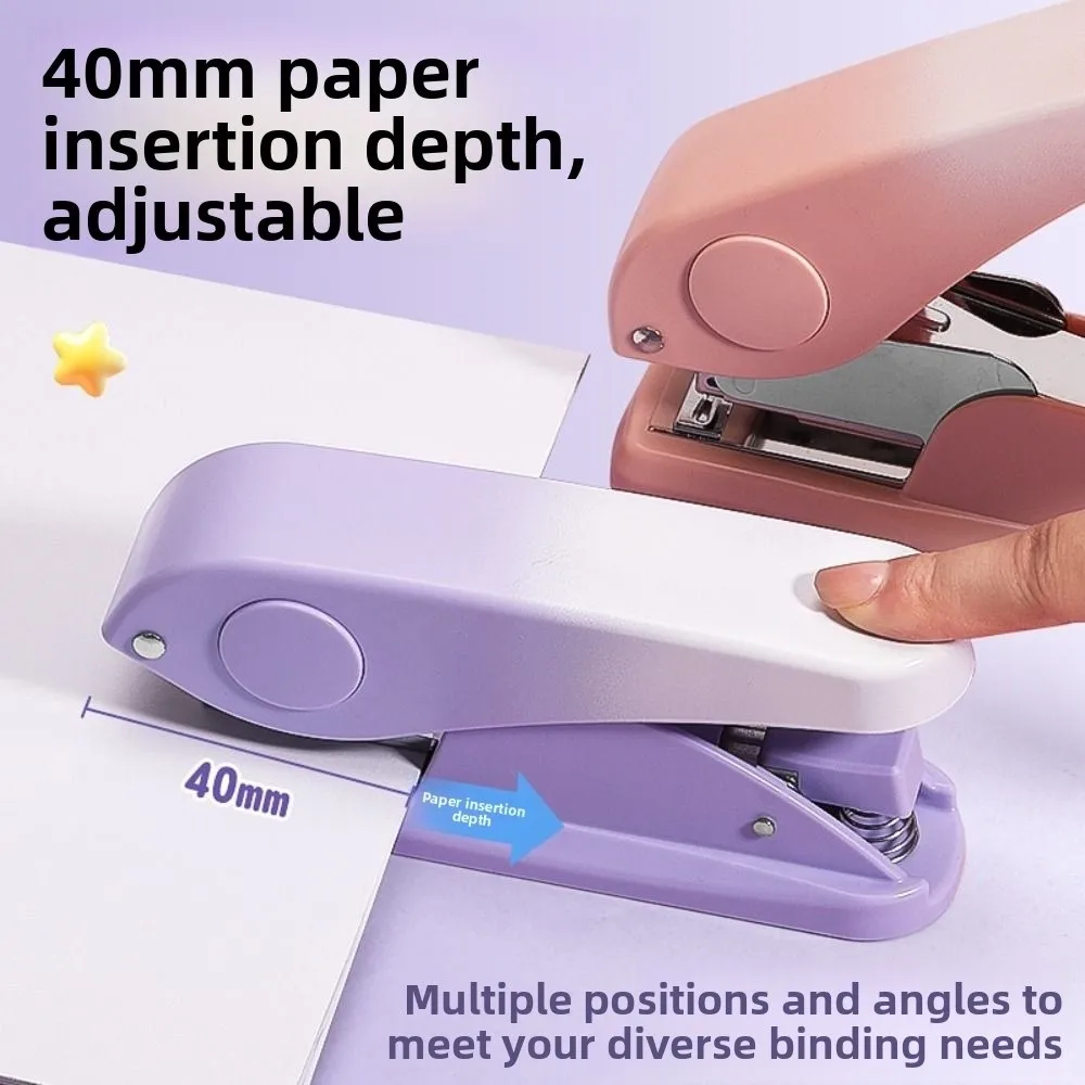 Multifunction Labor-Saving Stapler Up To 25 Pages Metal Hand Operated Staple Anti-slip Simple Desk Stapler Office School Use