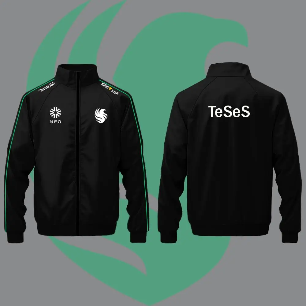 Autumn And Winter CS2 Falcon E-sports Club Uniforms Players Daily Casual Black Jacket Fans Must-have Custom Stand Collar Jacket