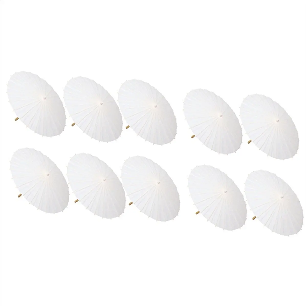 AAAL 10 قطعة مظلة الزفاف الورقية حفلة لصالح مظلات الخيزران لحفلات الزفاف دش المركزية صور الدعائم 23.6 بوصة #2