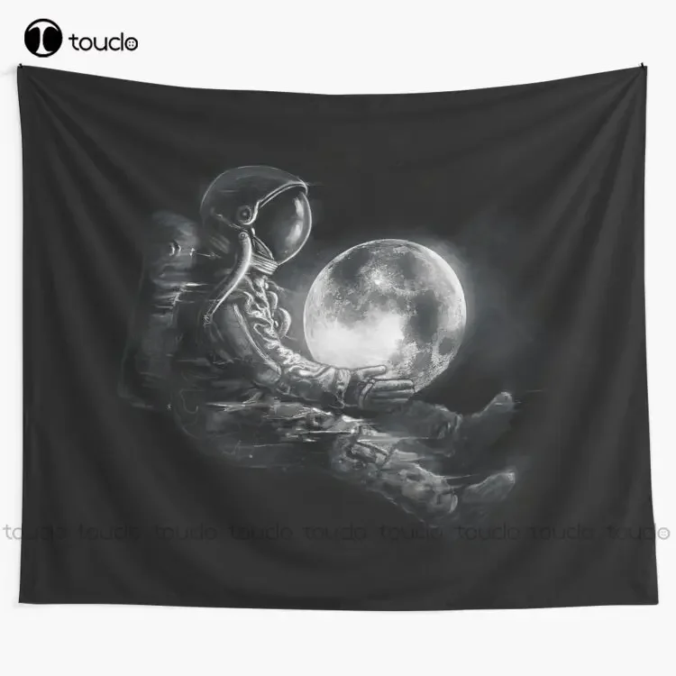 Moon Play Astronaut Moon Space Space Art Tapestry Fashion Tapestry Blanket Tapestry Bedroom Bedspread Decoration Wall Covering