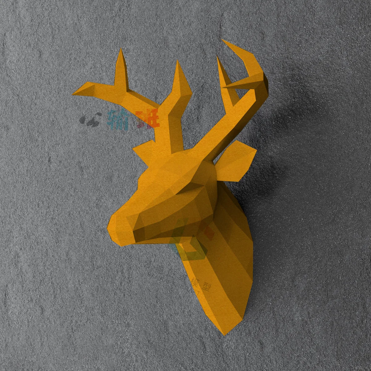 Deer Head Wall Hanging Paper Model Home Decor Decoração da parede Papercraft 3D DIY Puzzles Hand Made Criativo Brinquedos Escultura Props